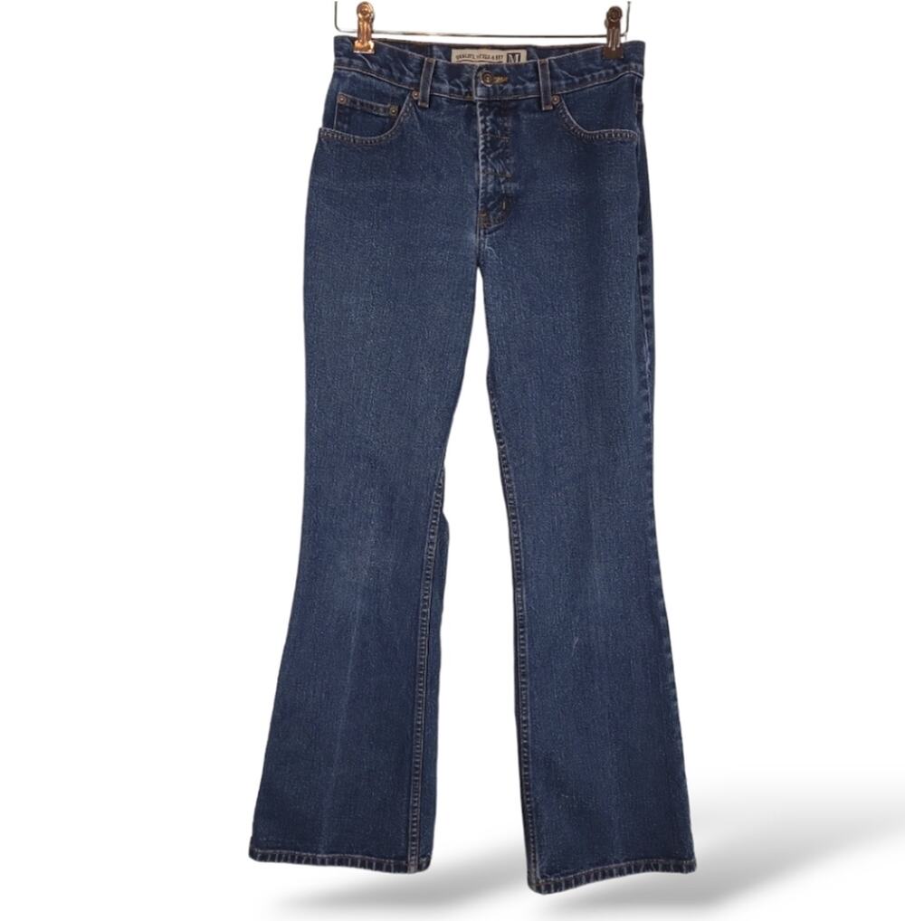 Maurices Y2K SZ 5/6 Jeans Rigid Denim Mid Rise Flared 100% Cotton